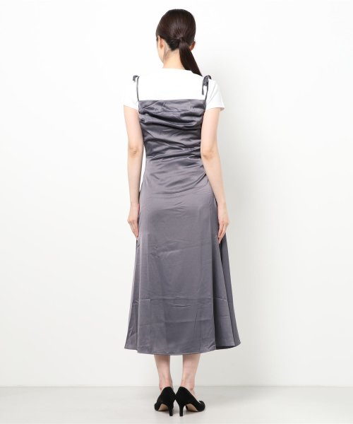 aimoha(aimoha（アイモハ）)/Jasmine Grandiflorum ドレープ肩紐キャミワンピース 韓国ファッション/img14