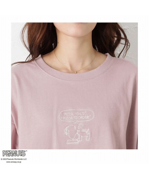 MAC HOUSE(women)(マックハウス（レディース）)/PEANUTS フロント刺繍Tシャツ 335157302/img03