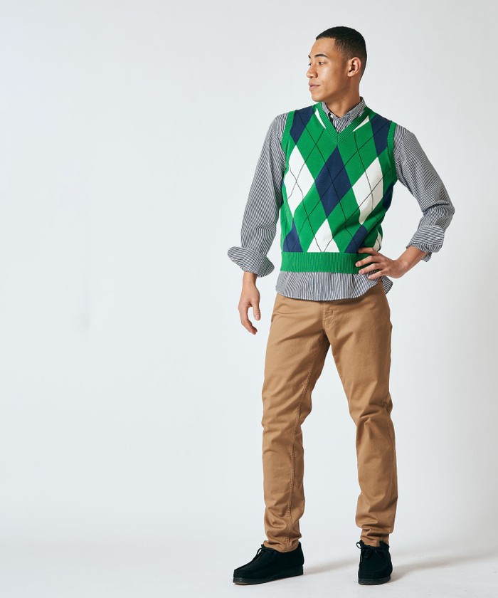 HOUSTONGASS】アーガイル ニットベスト(504563086)｜HANKYU MEN'S