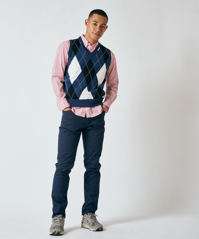 HOUSTONGASS】アーガイル ニットベスト(504563086)｜HANKYU MEN'S