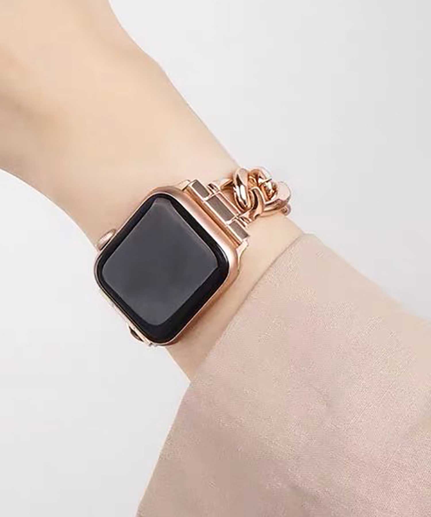 Apple Watch メタリックバンドベルト ローズゴールド アップルウォッチ