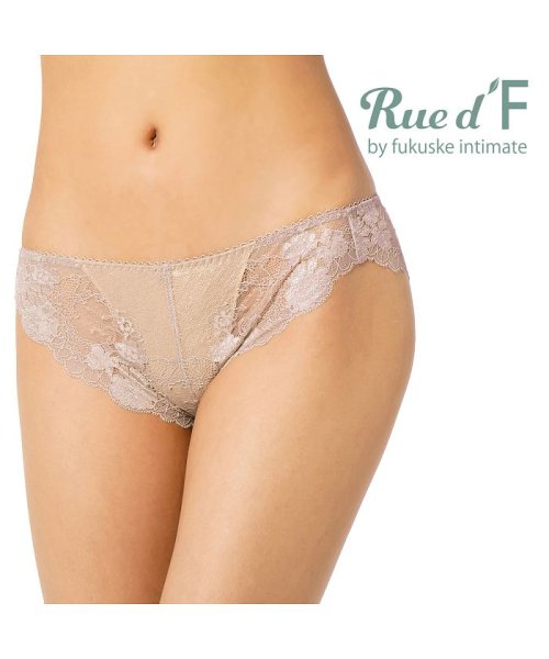 Rue dF by fukuske intimate(ルーデフバイフクスケインティメイト)/福助 公式 ショーツ レディース Rue d’F(ルーデフ) キリッ レース タンガ 001－006b/img01