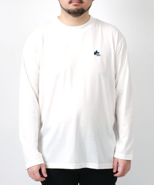 MARUKAWA(大きいサイズのマルカワ)/【LOGOS park】ロゴスパーク 大きいサイズ 長袖 ワンポイント ロゴ 刺繍 Tシャツ ロンT/img07