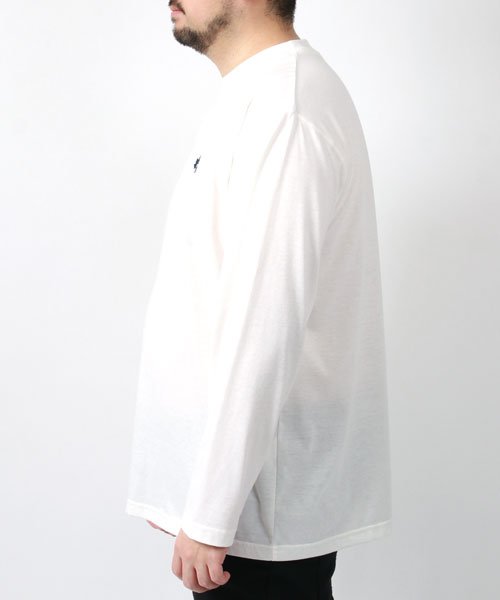 MARUKAWA(大きいサイズのマルカワ)/【LOGOS park】ロゴスパーク 大きいサイズ 長袖 ワンポイント ロゴ 刺繍 Tシャツ ロンT/img08