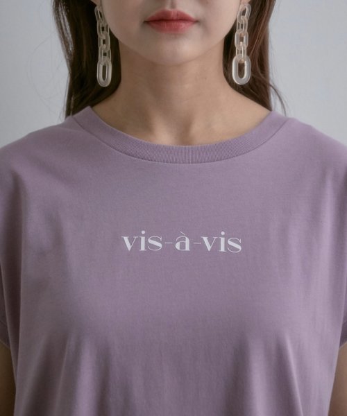 vis-`a-vis(ビザビ)/【WEB限定】フレンチスリーブロゴTシャツ/img27