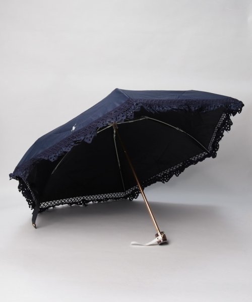 POLO RALPH LAUREN(umbrella)(ポロラルフローレン（傘）)/晴雨兼用折りたたみ日傘　エンブロイダリーフリル/img01