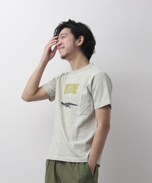 NOLLEY’S goodman(ノーリーズグッドマン)/【BARNS OUTFITTERS】別注 吊り編みTシャツ SUNSHINE ワニ/img04