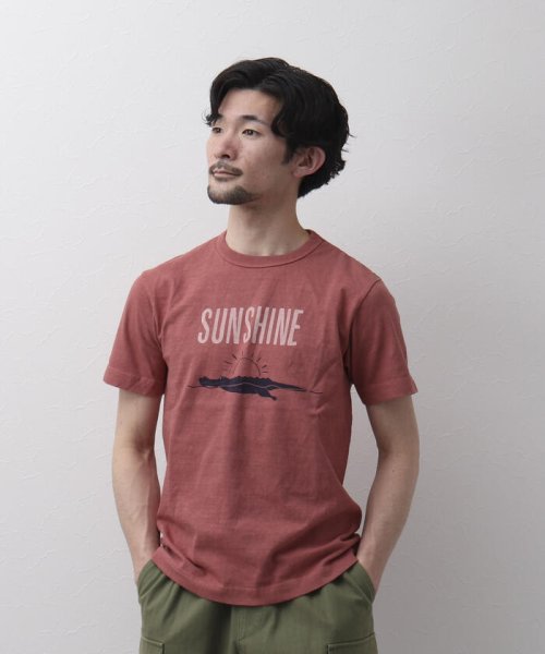 NOLLEY’S goodman(ノーリーズグッドマン)/【BARNS OUTFITTERS】別注 吊り編みTシャツ SUNSHINE ワニ/img11