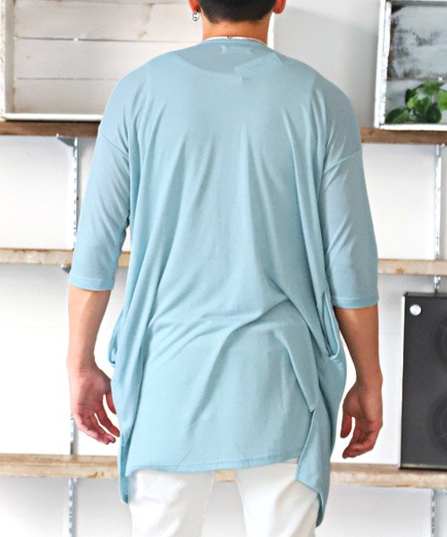 セール 麻混ロング丈ニットカーディガン カーディガン メンズ コーディガン ニット ロング丈 麻 麻混 ラグスタイル Luxstyle Magaseek