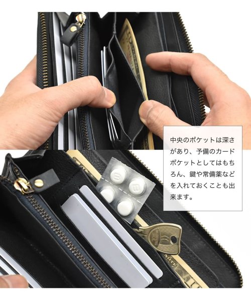 Hallelujah(ハレルヤ)/長財布 TIDY Mollis メンズ レディース 本革 レザー ヌメ革 L字ファスナー 革財布 シンプル 大容量 仕分け 使いやすい 財布 牛革 プレゼント /img08