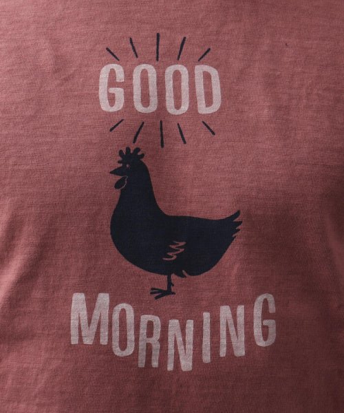 NOLLEY’S goodman(ノーリーズグッドマン)/【BARNS OUTFITTERS】別注 吊り編みTシャツ GOOD MORNING ニワトリ/img08