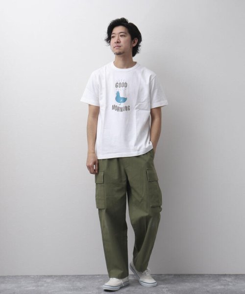 NOLLEY’S goodman(ノーリーズグッドマン)/【BARNS OUTFITTERS】別注 吊り編みTシャツ GOOD MORNING ニワトリ/img10