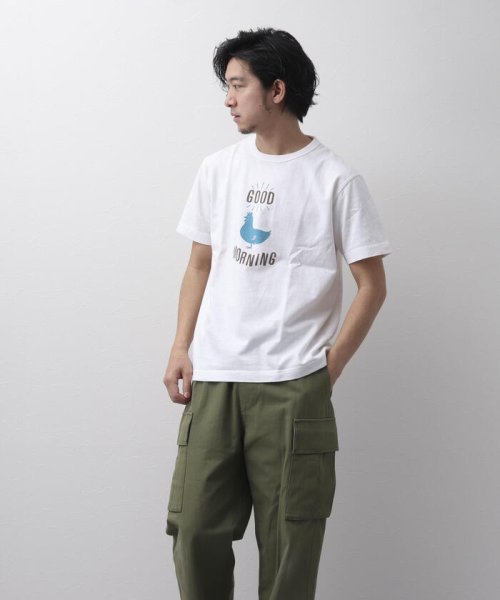 NOLLEY’S goodman(ノーリーズグッドマン)/【BARNS OUTFITTERS】別注 吊り編みTシャツ GOOD MORNING ニワトリ/img11