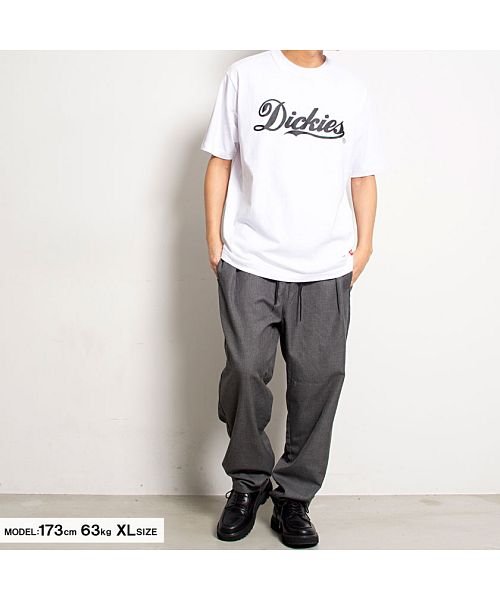 SB Select(エスビーセレクト)/Dickies ロゴプリントクルーネック半袖ビッグTシャツ ディッキーズ Tシャツ メンズ 半袖 プリント ロゴ ブランド トップス カットソー カレッジ  黒/img01