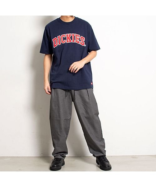 SB Select(エスビーセレクト)/Dickies ロゴプリントクルーネック半袖ビッグTシャツ ディッキーズ Tシャツ メンズ 半袖 プリント ロゴ ブランド トップス カットソー カレッジ  黒/img04