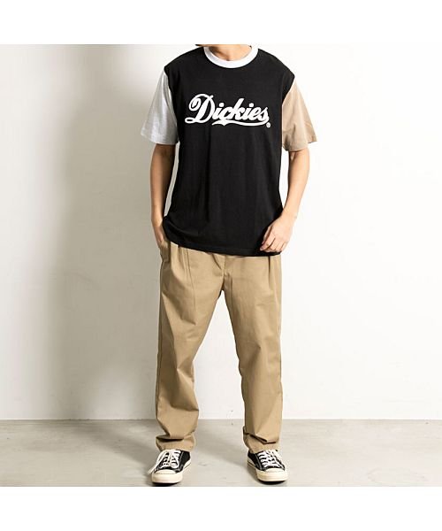 SB Select(エスビーセレクト)/Dickies ロゴプリントクルーネック半袖ビッグTシャツ ディッキーズ Tシャツ メンズ 半袖 プリント ロゴ ブランド トップス カットソー カレッジ  黒/img08