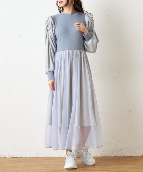 セール 袖コンシャスチュール切り替えワンピース オリーブデオリーブ Olive Des Olive Magaseek