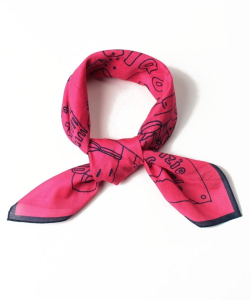 手描きイラストスカーフ キャラ オ クルス Cara O Cruz Magaseek