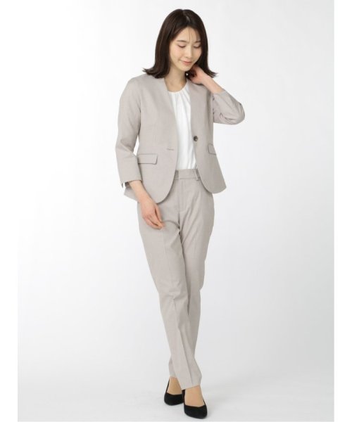 セール】綿麻シャーク テーパードパンツ ベージュ(セットアップ可能  