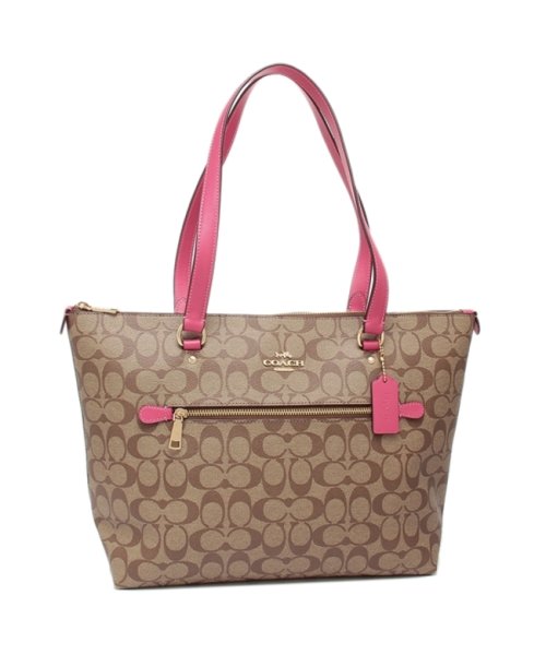 セール コーチ アウトレット トートバッグ シグネチャー ベージュ ピンク レディース Coach Imtvy コーチ Coach Magaseek