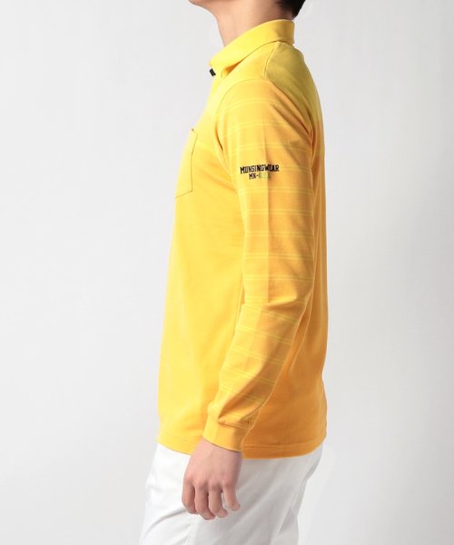 Munsingwear(マンシングウェア)/先染めカノコパネルボーダー長袖シャツ【アウトレット】/img01