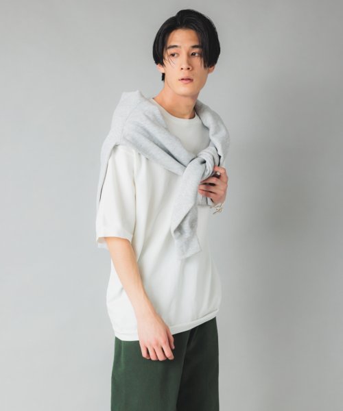 NuAns(ニュアンス)/【Newance】Oversized Knit T Shirt ニットTシャツ/img01