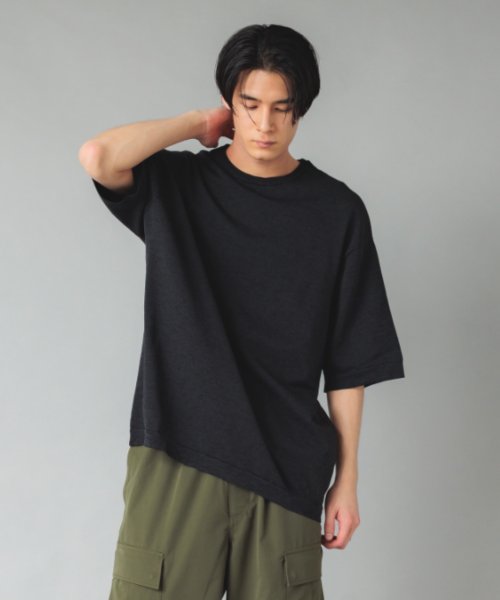 NuAns(ニュアンス)/【Newance】Oversized Knit T Shirt ニットTシャツ/img02
