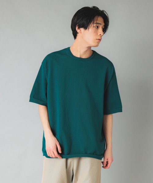 NuAns(ニュアンス)/【Newance】Oversized Knit T Shirt ニットTシャツ/img05