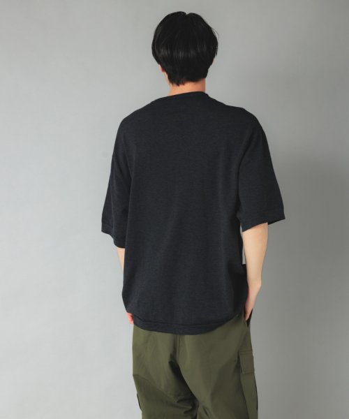 NuAns(ニュアンス)/【Newance】Oversized Knit T Shirt ニットTシャツ/img12