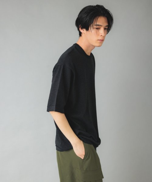 NuAns(ニュアンス)/【Newance】Oversized Knit T Shirt ニットTシャツ/img13