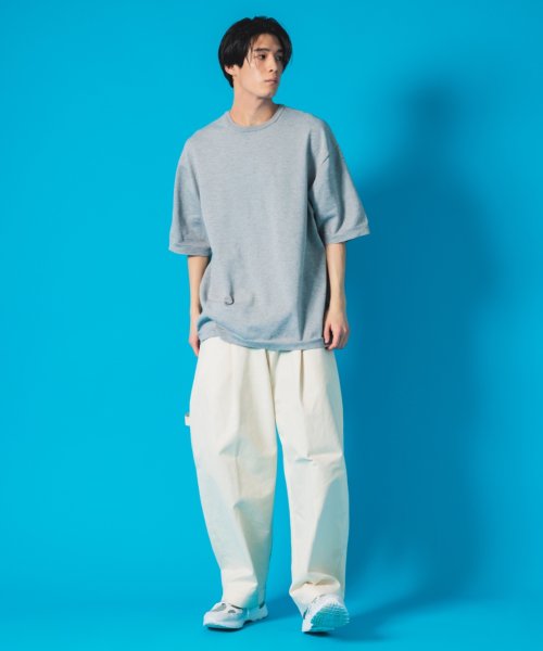 NuAns(ニュアンス)/【Newance】Oversized Knit T Shirt ニットTシャツ/img17
