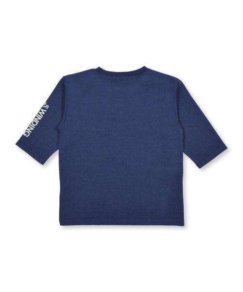 SLAP SLIP(スラップスリップ)/バイカラー ロゴ アスレチック プリント 7分丈Tシャツ (80～130cm)/img04