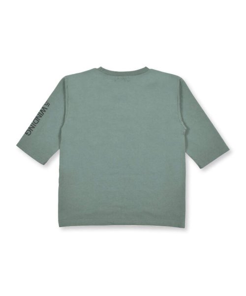 SLAP SLIP(スラップスリップ)/バイカラー ロゴ アスレチック プリント 7分丈Tシャツ (80～130cm)/img12