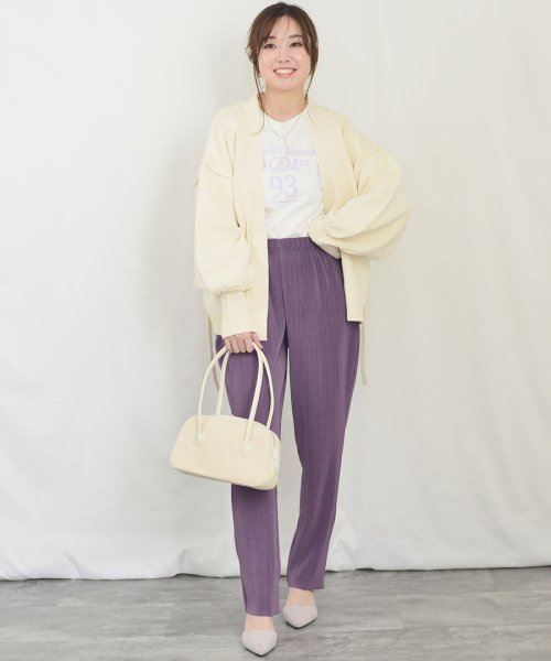 ARGO TOKYO(アルゴトウキョウ)/Accordion Color Pleats Pants 22024　アコーディオンプリーツパンツ　カラーパンツ　カラープリーツパンツ　カットオフフリー/img26