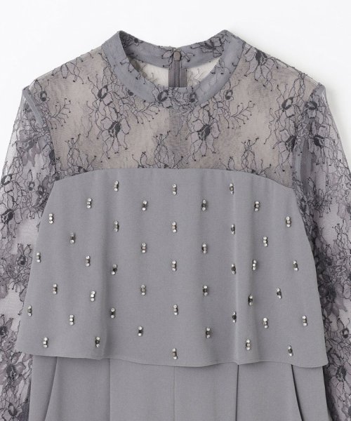 刺繍ワイドサロペット 