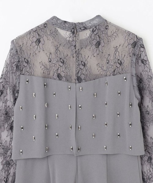 刺繍ワイドサロペット 