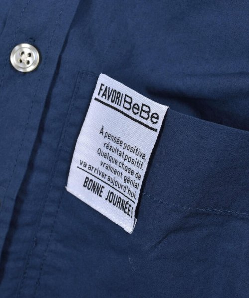 BeBe(ベベ)/タイプライター 切り替え ビッグ コットン シャツ (100~150cm)/img09