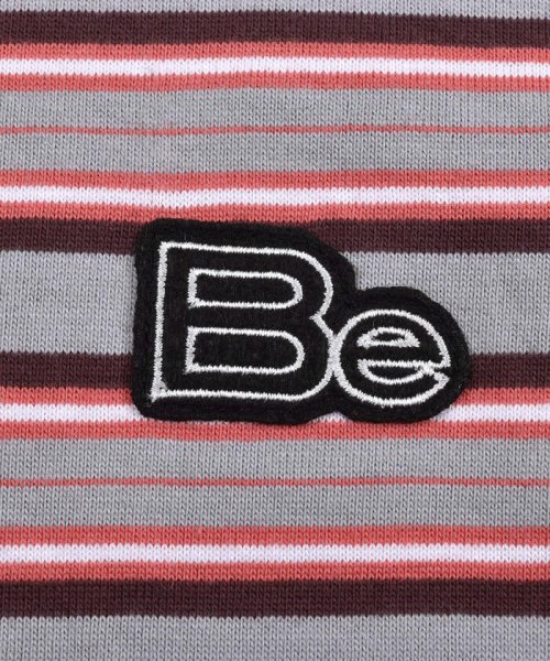 BeBe(ベベ)/マルチ ボーダー ロゴ ワッペン ビッグ Tシャツ (90~150cm)/img04