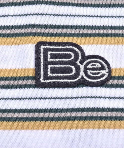 BeBe(ベベ)/マルチ ボーダー ロゴ ワッペン ビッグ Tシャツ (90~150cm)/img10