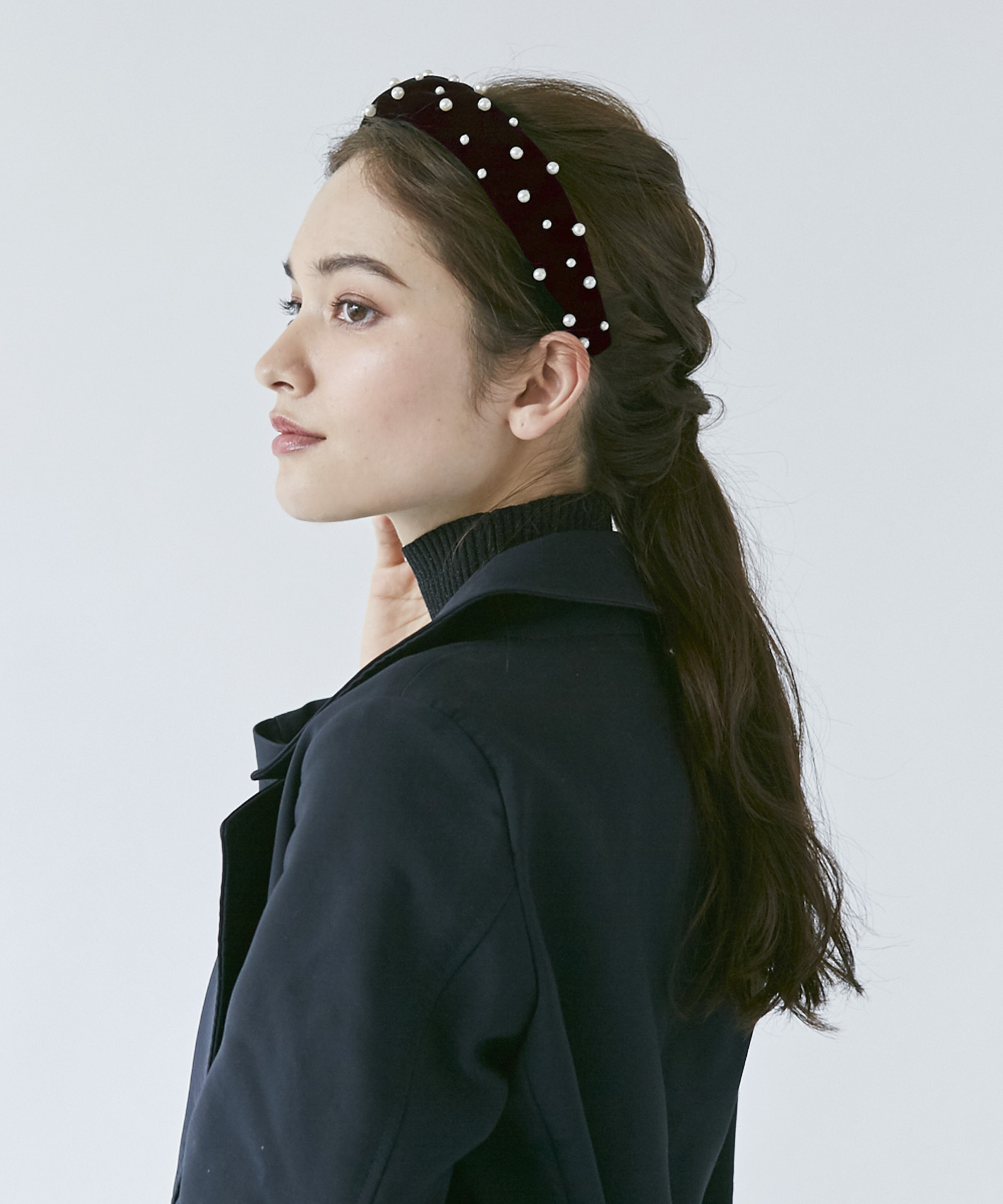 Chapeau d' O Velvet Pearl Headband(503480222) | Chapeaud'O