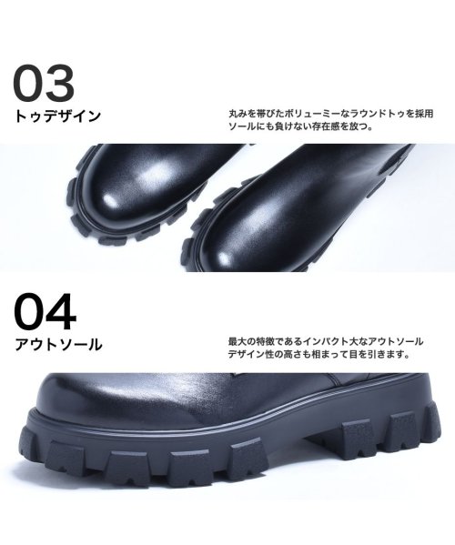 SVEC(シュベック)/ブーツ メンズ ブーツ サイドゴアブーツ 厚底 本革 ショートブーツ ヒールブーツ おしゃれ サイドゴア ヒール レザーブーツ 革靴 endevice 日本製/img11
