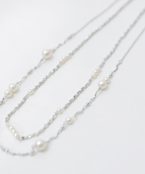 ネックレス レディース パール ビジュー 結婚式 アクセサリー 2連ネックレス パールネックレス プレゼント ジュエリー ゴールド パーティー 大人 フォーマル ニアナ Niana Magaseek