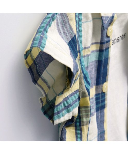BRANSHES(ブランシェス)/【ペア】チェックシャツ重ね着風半袖カバーオール/img06