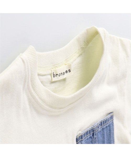 BRANSHES(ブランシェス)/【デニムポケット】袖ロゴ入り半袖Tシャツ/img03