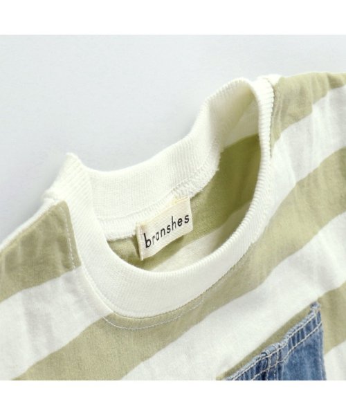 BRANSHES(ブランシェス)/【デニムポケット】袖ロゴ入り半袖Tシャツ/img12