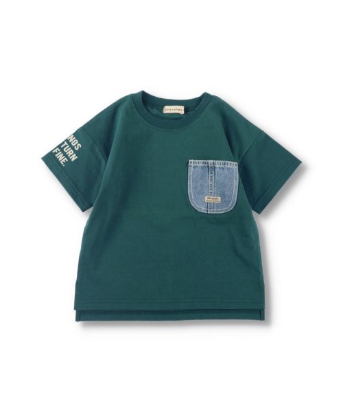 BRANSHES(ブランシェス)/【デニムポケット】袖ロゴ入り半袖Tシャツ/img28