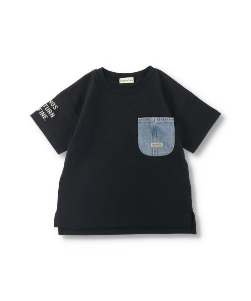 BRANSHES(ブランシェス)/【デニムポケット】袖ロゴ入り半袖Tシャツ/img46