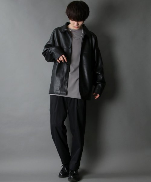 SITRY(SITRY)/【SITRY】カット ジョーゼット ワイドモックネック プルオーバー メンズ カット ロンＴ ハイネック/img15