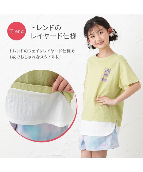 MAC HOUSE(kid's)(マックハウス（キッズ）)/SARARI サラリ 冷感胸プリントフェイクレイヤード半袖Tシャツ MH626－703/img06