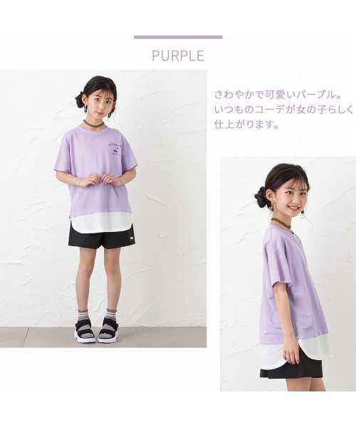 MAC HOUSE(kid's)(マックハウス（キッズ）)/SARARI サラリ 冷感胸プリントフェイクレイヤード半袖Tシャツ MH626－703/img09